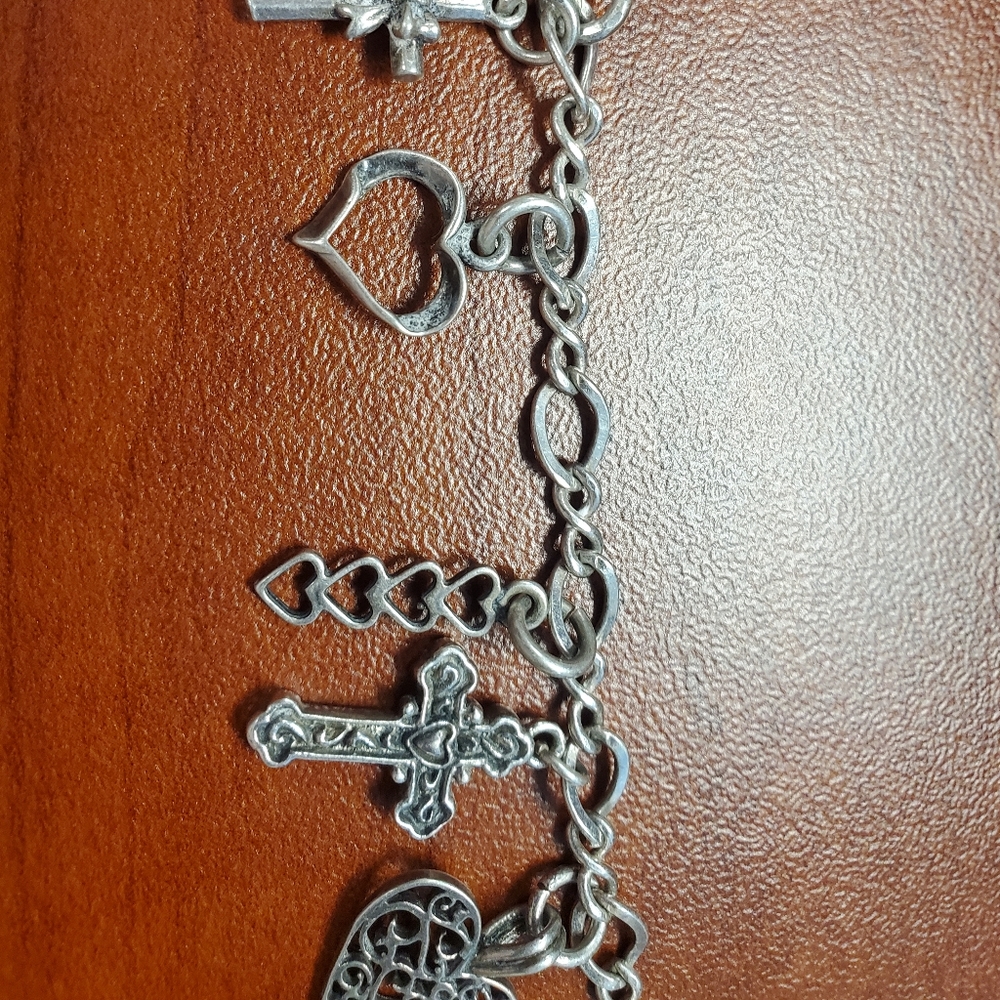 Silver Charm Bracelet with 11 Charms - Some 925 - Picture 5 of 11
